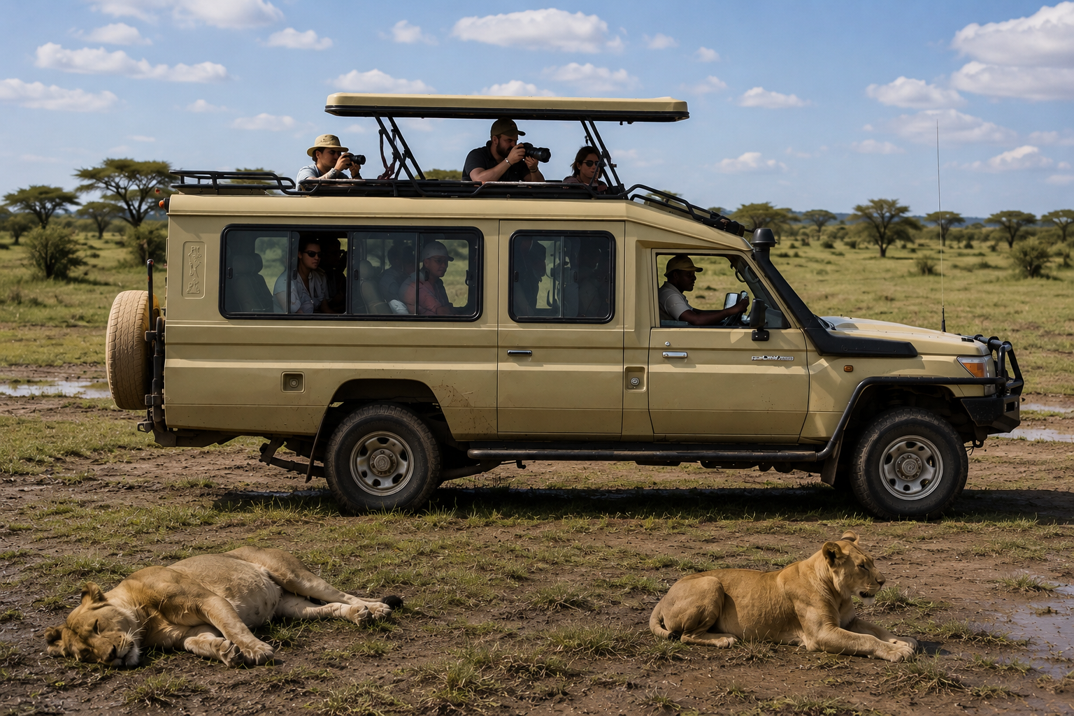 Mshele safari vehicle in Tanzania